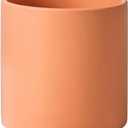 Ceramic Plant Pots with Drainage Hole, Cylindrical Planters Container Small Flower Pots for Succulent House Indoor Plants (Light Orange,8cm / 3.14")