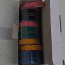 Pristar Replacement Embossing Label Tape Compatible for DYMO Embossing Xpress Label Maker, 3D Plastic Labels Self-Adhesive Black/Pink/Yellow/Lake Blue/Lake Green, 3/8 Inch x 9.8 Feet, 10-Pack
