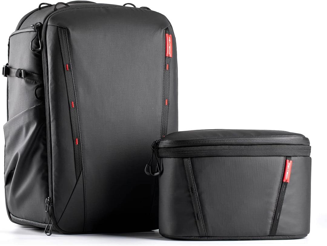 PGYTECH OneMo 2 Camera Backpack with Shoulder Bag for Photographers (Black), Size: 25L+8L