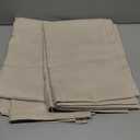 Fitable Faux Linen Beige Table Clothes 60 x 84 Inch - 2 Pack Neutral Tablecloths for Rectangle Tables, Faux Burlap Table Covers for Kitchen Dining, Wedding, Party, Farmhouse, Outdoor Picnic
