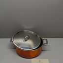 Martha by Martha Stewart 6-Quart Stainless Steel Shallow Stock Pot w/Lid - Copper Exterior/Satin Interior (6 Quarts)
