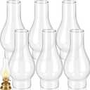 VIHOSE 6 Pcs Glass Oil Lamp Chimney Replacement, 2.13 x 6.5 Inches