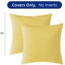 QUORGVES Yellow Velvet Throw Pillow Covers 18x18 Inch Set of 2