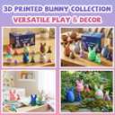 3D Printed Easter Eggs with Bunny Inside,Easter Surprise Rabbit Eggs,3D Printed Animals, Easter Basket Stuffers,Fidget Toys Gifts (6PCS)