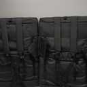 HOPERAN Stadium Seats for Bleachers with Back Support, Half-fold Portable Bleacher Chairs with Back and Cushion, 600D Waterproof Reclining Extra Wide Bleacher Seat for Outdoor Sports (23", Black 2pcs)