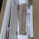 36 Electric Fireplace Mantel Freestanding Electric Fireplace, Remote Control, Adjustable Led Flame, 750W/1500W Cream