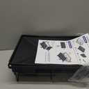 Kmiectse Dish Drying Rack - Space-Saving Small Dish Rack for Kitchen Counter, Rust-Resistant Kitchen Drying Rack, Compact Dish Drainer Organizer with Utensil Holder for Home Kitchen, Black, 15.2 L X 11.2 W X 5.7 H