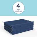 Medline Washable Bed Pads for Incontinence, Large 34 x 36 inch Reusable Underpads, 4 Pack, Pee Pads for Dogs, Adults, Kids and Baby, Navy with Gray Top Sheet