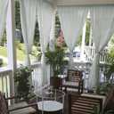 youleyar Sheer Outdoor Curtains for Patio Waterproof 2 Panels Linen Look Rod Pocket Indoor Grey Voile Curtain for Living Room, Bedroom, Porch, Pergola, Cabana, Gazebo(100x108 Inch, Grey)