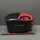 O-Cedar EasyWring Microfiber Spin Mop & Bucket Floor Cleaning System + 2 Extra Refills, Red/Gray