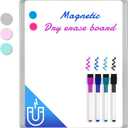 VUSIGN Small White Board Dry Erase, 14'' x 11'' Magnetic Dry Erase Board, Mini Whiteboard with Markers for Students, Fridge, Wall, Locker