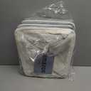 Bagnizer Storage Bins Large Fabric Storage Baskets for Shelves 3 Pack, Decorative Linen Closet Baskets with Handles for Organizing, Shelf, Clothes, Home, Office, 15x11x9.5Inches (Grey&White)