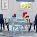 Delta Children Kids Table and Chair Set (4 Chairs Included), Grey/Blue