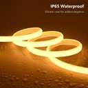 BENLUN AC 110V COB LED Strip Lights Outdoor Waterproof 65.6ft, 2700K Warm White Super Bright 200W CRI 90+ LED Rope Light, IP65 Flexible Cuttable, for Bedroom Garden Commercial House