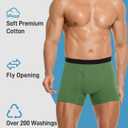YESWEL Men's Incontinence Underwear, 1.7 oz Absorbency Washable Reusable Leakproof Protective Boxer Briefs with Fly Multipack (MulticolorA, Large)
