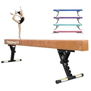 FBSPORT 8ft Adjustable Balance Beam: High and Low Floor Beam Gymnastics Equipment for Kids/ Adults, Gymnastics Beam for Training, Practice, Physical Therapy and Professional Home Training with Legs