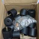 TURSTIN 16 Pack 4 Inch Plastic Furniture Legs with M8 T-Nuts Screws Tapered Sofa Couch and Chair Legs Replacement Furniture Legs for DIY Projects Sofas Coffee Tables Dressers Beds