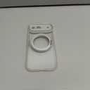 360 Spin Magnetic Stand Case for Google Pixel 9 Fit for MagSafe & Pixelsnap Cover with Ring Holder No-Yellow Crystal Clear Camera Protection Phone Google Pixel 9 Case - Clear