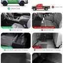 Color TPE Floor Mats 2019–2026 for Chevrolet Silverado/GMC Sierra 1500 & 2500HD/3500HD 2020–2026 | Crew Cab | Without Rear Underseat Storage | All-Weather Floor Liners Full Set, Carbon Fiber