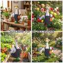 Pextian Spring Porch Goose Outfit, Cute 23" Gardener Goose Outfits, Cement Geese Clothes for Front Door, Yard & Garden Seasonal Decoration