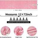 2 Packs 12 x 72 inches Pink Sequin Table Runner, Glitter Runner for Birthday Party Supplies Decorations Wedding Bachelorette Holiday Celebration Bridal Shower Baby Shower