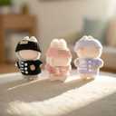 2 x Clothes Set for Labubu,9 Pieces - 3 Clothes Set for 15cm&17cm Labubu, Outfits for Dolls - Sweater + Hat + Bag, Premium Doll Outfit with Multiple Color(Pink,Black,Purple)