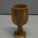 ALADEAN Wooden Goblet - Handmade Vintage Chalice Wine Drinking Cup, 6" x 5oz, Perfect for Wedding, Christmas, Eucharist & Kiddush (1Pc)