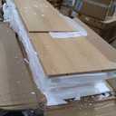 Pamapic 71" Tall Arched Cabinet, Fluted Kitchen Pantry with Glass Doors & Adjustable Shelves, Arch China Storage Cabinet, Wooden Pantry for Dining Room, Living Room (Natural)