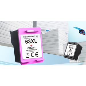 63XL Ink Cartridge 2 Pack Work for Envy 4520 4510 Series DeskJet 1112 2130 3630 Series；4650 5255 3830 4650 5200 Series Printer Replacement for HP 63XL (2 Combo Pack, 1 Black, 1 Tri-Color)