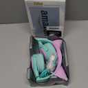 Riwbox CF9 Cat Ear Kids Bluetooth Headphones with LED Light Up,Safe 85dB Volume Limit,Built-in Mic&Boom Mic for Calls,Kids Wireless&Wired Headphones for Tablet/Airplane/School/Online Learning (Green)