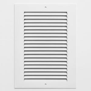 4 x 10 Inch Return Air Vent Cover, Solid Steel HVAC Grille for Wall or Ceiling, White Duct Opening, Durable Return Air Vent Cover, Airflow Ventilation Grille for Home or Office