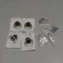 Crystal Cabinet Knobs Cabinets Knob, 4 Pack Flower Antique Brass Vintage Glass Clear Crystal Small Pull for Closet Dresser Drawers Cupboard Wardrobe, Alloy Retro Pulls Old Style Bronze Drawer Handle