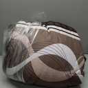 Brown Comforter Set Full Size, 8 Pieces Bed in a Bag Patchwork Striped Comforter Set, Soft Microfiber Boho Bedding Set for All Season(78"90")