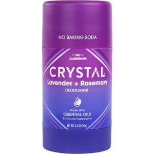 Crystal Magnesium Solid Stick Natural Deodorant, Non-Irritating Aluminum Free Deodorant for Men or Women, Safely and Effectively Fights Odor, Lavender + Rosemary, 2.5 oz