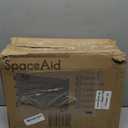 SpaceAid Spice Rack Organizer with 28 Spice Jars, 386 Spice Labels, Chalk Marker and Funnel Set for Cabinet, Countertop, Pantry, Cupboard or Door & Wall Mount - 28 Jars, 13.4" W  10.8" H, Black