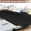 85"L x 60"W Suede Fabric Headliner Interior Trim DIY Roof Repair Replacement with Foam Backing for Car Truck RV SUV Boat Automotive Black