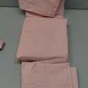 RUVANTI 100% Organic Cotton Sheets Queen Size, Percale Weave, GOTS Certified, 4-Piece Set, Deep Pocket 15", Crisp & Breathable, Soft Durable Bedding, Sbanas Algodn Orgnico Peach Skin
