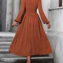 Dresses for Women 2026 Blue Maxi Dress Formal Wedding Guest Dresses for Women Long Sleeve Dresses for Women (Orange, XXL)