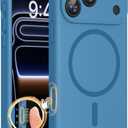 Miracase Magnetic for iPhone 17 Pro Max Case, Compatible with MagSafe, Integrated Silicone Camera Control Cover, 3.0mm Thicken Shockproof Drop Protection Phone Case for 17 ProMax, Capri Blue