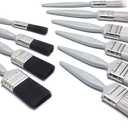 Harris Essentials Walls & Ceilings and Woodwork 10 Pack, 0, 1 x 1.5, 1 x 2 Gloss 1 x 0.5, 1 x 1, 2 x 1.5, 2X 2 Emulsion Paint Brushes