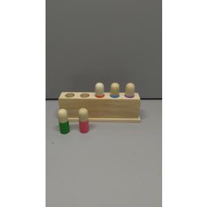 Pop Up Toy Multicolor Puppets | Wooden Color Sorting Toys | STEM Montessori Color Matching Toys | Preschool Learning Educational Toys Gifts for Kids Boys Girls Ages for 1 2 3 Years (Classic Colours)