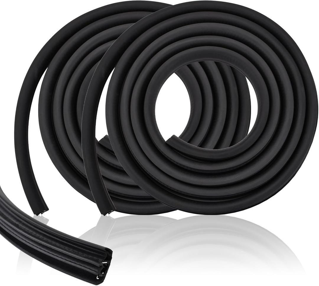 Door Weather Stripping Seal Compatible with 2007-2014 Chevy Avalanche Suburban GMC Yukon Escalade,Rubber Front Door Weatherstrip Replace#22766409 22766410 Driver & Passenger