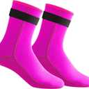 Neoprene Socks Women Men Kids Youth,3mm Anti-Slip Diving Sock for Beach Volleyball Sand Soccer (Large, Pink)
