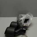 LCGP 2 Pack Carbon Fiber Exhaust Tip 2.5" Inlet to Dual 3.5" Outlet 9.8" Long Black Stainless Steel Y Pipe Tailpipe tip