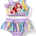 Disney Toddler Baby Girls 2PCS Bathing Suits UPF50+ Rash Guard Swimsuit Set