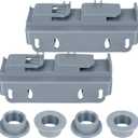 WD28X27241 Dishwasher Rack Carrier and Roller Kit Compatible with GE Dishwasher Baskets Lower Rack Wheels Assembly L and R Side, Replace WD12X10438 WD12X10439 WD12X10446 WD12X10447 WD12X22656 (2 Pack)