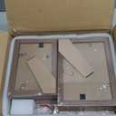 Picture Frames Set of 10-8x10, 5x7, 4x6 Photo Frames, Gallery Frame Set for Collage Wall Decor, Wood Frame with Glass Front and Mat Options for Wall and Tabletop Display, Rusic Brown