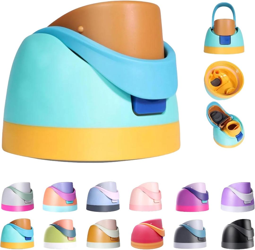 Replacement Lid for Owala, Compatible with Green Owala Cup 16oz 24oz 32oz 40oz, One Button Water Bottle Top Replacement Lid, Leakproof, BPA-Free Cap Replacement (Green Yellow)