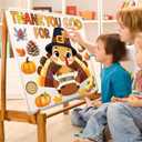 2 x Treasure Cove Turkey Bulletin Board Decoration Set Thanksgiving Turkey Cutouts for Classroom School Wall Decor Party Supplies 56Pcs