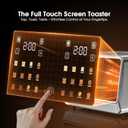 4-Slice Smart Toaster, 1800W Digital Touchscreen with Dual-Zone Control, 1.5" Extra-Wide Slots for Bagels & Thick Bread, 6 Browning Levels & 6 Presets, Single-Slot Energy Saving, Defrost/Reheat